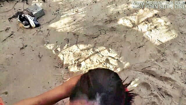 Heaven - a mind blowing outdoor experience with a hot milf giving an amazing blowjob and intense fucking on the beach Babes