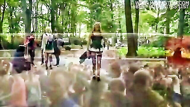 couples, flashing, public nudity - erotic display a pair indulging in public exposure and romantic trysts