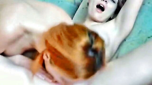 blonde and redheaded girls indulge in lesbian pussy eating on webcam : Girl Girl