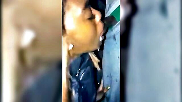 school, ebony, deepthroat - a female student gives oral sex to a man in a stairway after a basketball game for payment