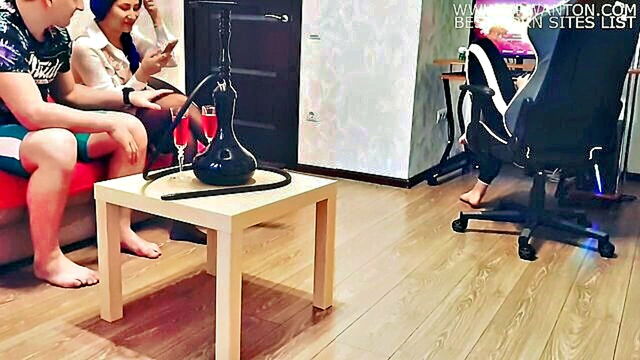 cuckold, wife, fuck - russian hidden camera sex with young wife in stockings