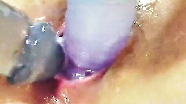 asian, fetish, female orgasm - japanese teen jk pleasures herself with two dildos
