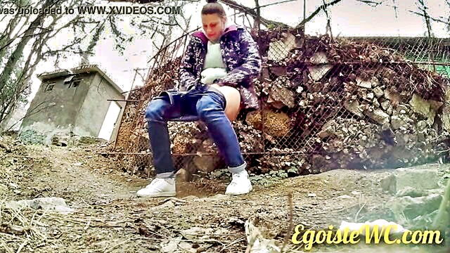 a womans desire to pee undetected in the bushes captured on camera featuring exclusive pissing footage : Egoiste Wc
