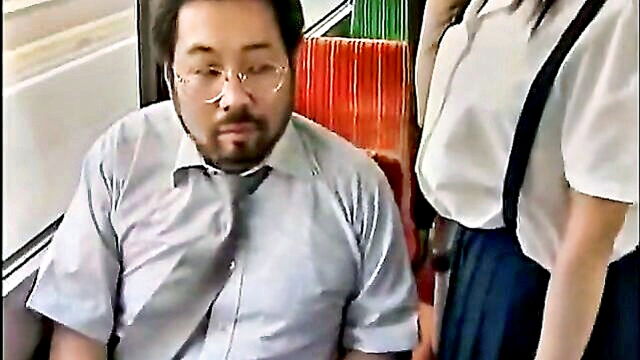 big butt, big tits, creampie - tsukamotos big booty and tits get molested on a japanese commuter bus