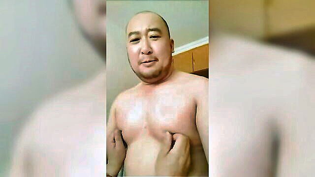 gay, amateur, asian - amateur gay daddy indulges in raw barebacking and nipple stimulation