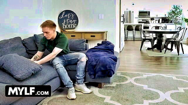 milf   a mischievous boy seeks viral status by pleasing a hot milfs mature vagina while on webcam : MYLF Official