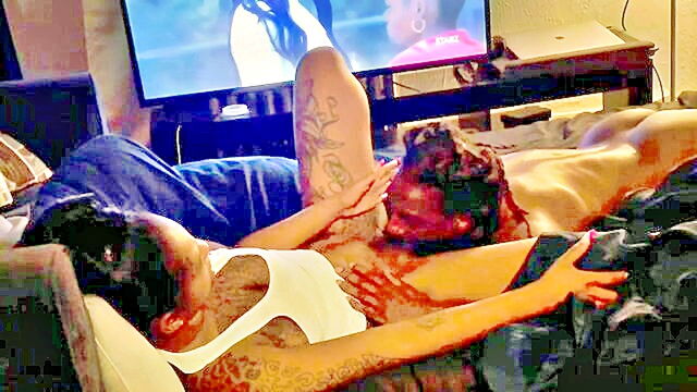 ebony teen, pussy eating, ebony foreplay - black panther sucks out all the pleasure from her partners cock