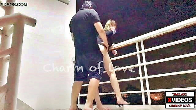 a couples steamy parking lot encounter in thailand