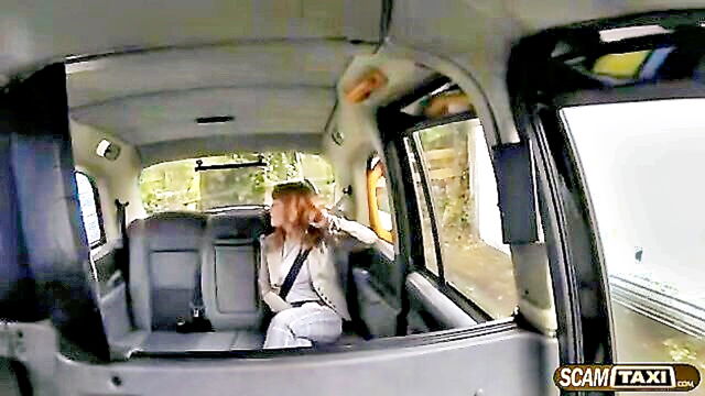 babe, redhead, big dick - redheaded beauty experiences anal sex with a taxi driver in a steamy encounter