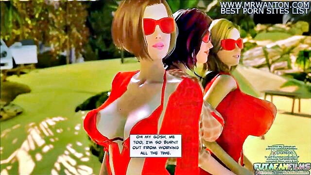 experience a wild futa orgy with daytrip and more in hd : Futafanfilms