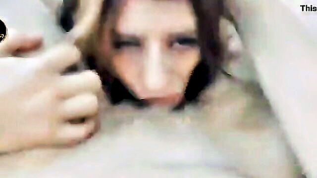 sis gets a blowjob and cum on camera in hd : webcam