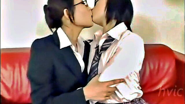 dressed japanese ladies indulge in lesbian anal licking : Kink