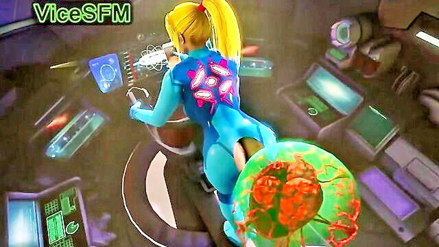 monster, blonde, hentai - hd cartoon porn samus and her metroid pet
