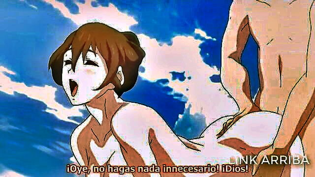 hentai, tattoo, cartoon - rubias passionate encounter with busty beach babes in 2d
