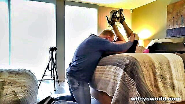 lewd neighbor joins in on husbands christmas shopping trip and enjoys a steamy encounter with him while his wife is away : Wifeys World