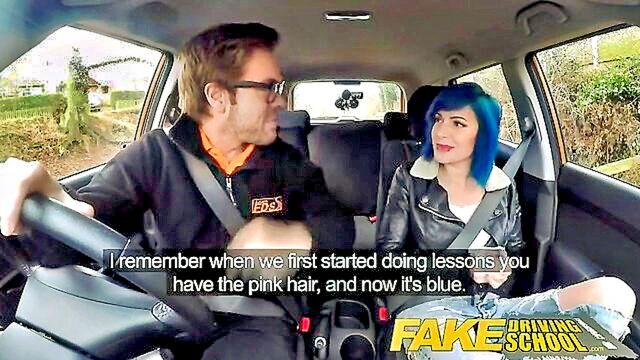 Alexxa Vice - school of pleasure british instructor and student engage in anal creampie action in pov Fake Driving School