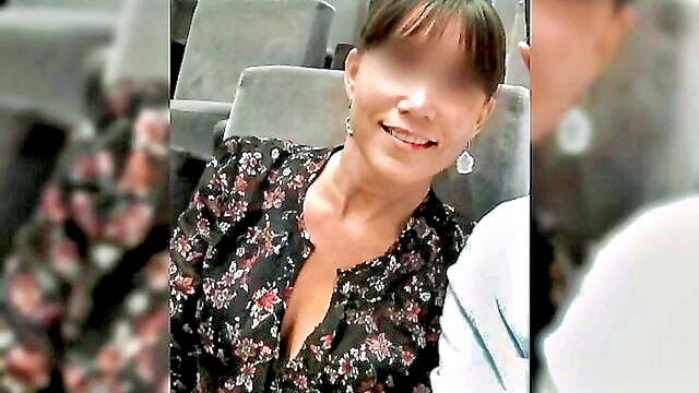 blowjob, amateur, french - milf with small tits gives a french blowjob