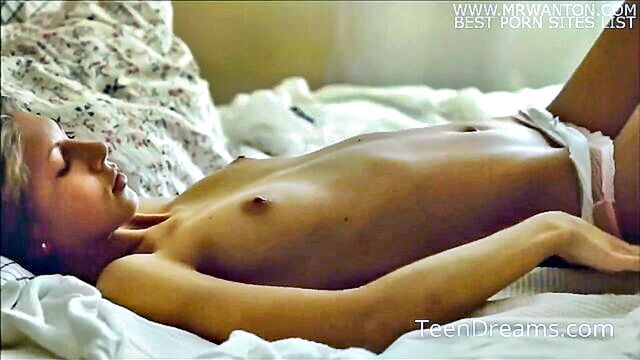 solo caucasian teen with small breasts enjoys natural tits and vaginal orgasm : Teen Dreams
