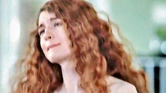Abbey Rain - petite ginger abbey rain gets aroused by her step fathers big penis
