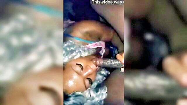 blowjob, ebony, amateur - blacked ebony beauty gives a sloppy blowjob