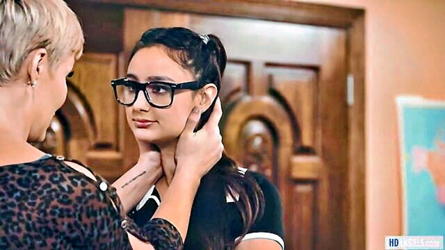 Eliza Ibarra, Ryan Keely - eliza initiates a romantic encounter with her teacher ryan despite his initial hesitation to boost her confidence he gives in and engages in a passionate lesbian encounter with the young student showcasing their busty and petite tits Girls Way