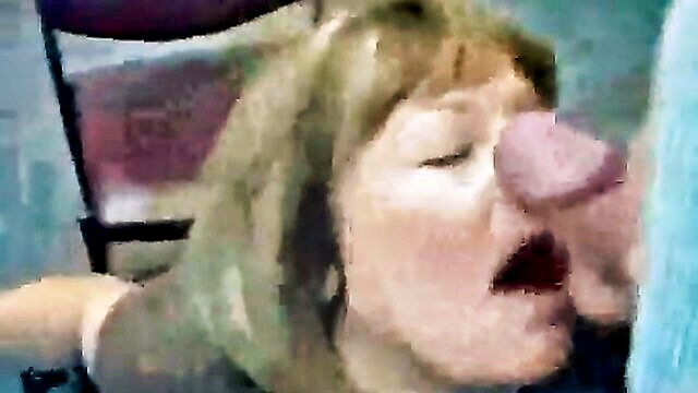 facial, blowjob, bbw - plus sized boss enjoys deepthroating and facializing my shaft