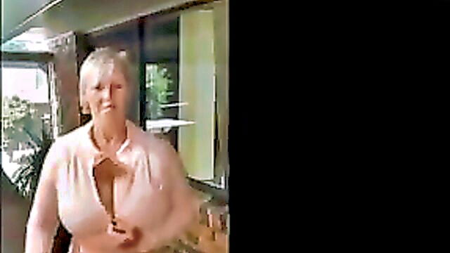 big tits, big natural tits, amateur - aged italian milf with natural large breasts exercises at home