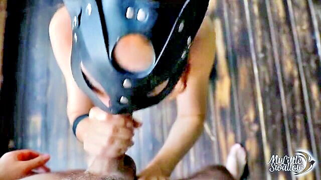 Kitten - redhead babe enjoys foot fetish and deep throat blowjob