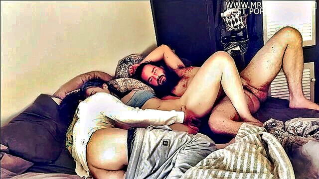 Lea and Bear - wife gets double penetration from husband and best friend in homemade threesome Sharing My Wife
