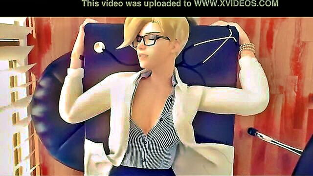 hentai, cartoon, office - hardcore 3d action in the office with pumping hentai characters