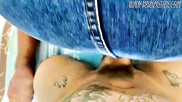 cumshot, tattoo, voyeur - naughty and beautiful ebony girl shows off her boobs and pussy