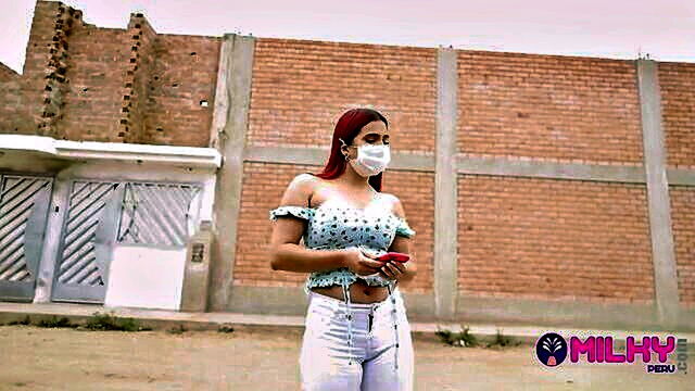 rosario the redheaded teen with ample milk is captured by a mature latina milky man in public doggy style style : Milky Peru Oficial