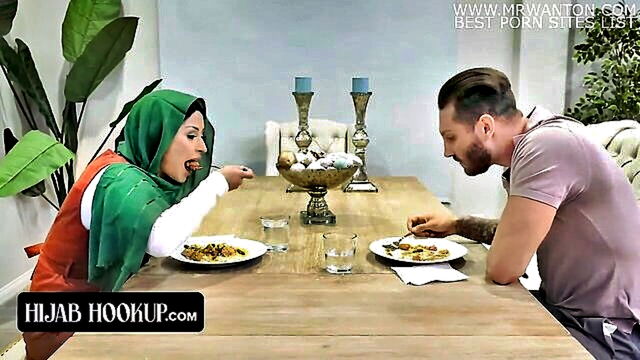 Goldie Ortiz - petite arab beauty enjoys a wild encounter on her 18th birthday Hijab Hookup
