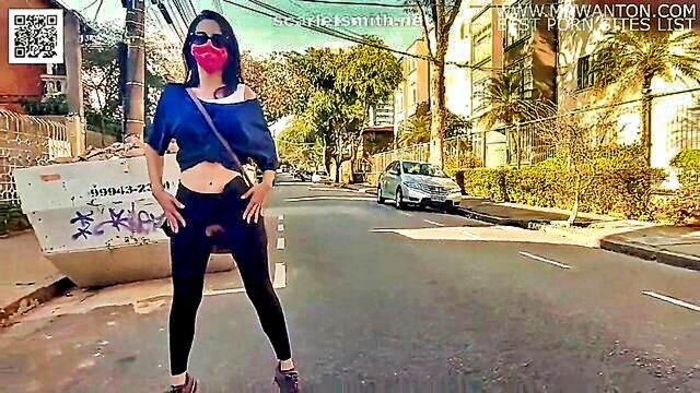outdoor, reality, couple - watch my girlfriend strut down the sidewalk with torn jeans   a couple outdoors and homemade