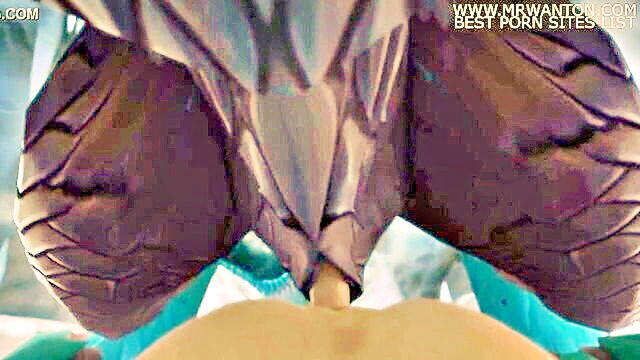fantasy, sex, pussy - hot blonde sex with dragon in ice cave