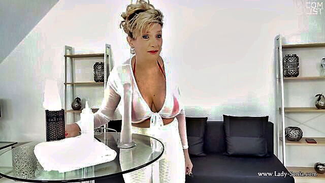 Lady Sonia, Sonia - sonias solo performance british blonde in glasses Lady Sonia