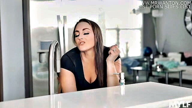 Johnny The Kid, Melanie Hicks - milf with a tattoo gets her hand stuck in the sink