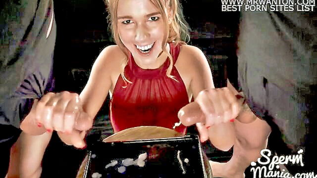 Alexis Crystal - alexis crystal receives multiple cumshots during a steamy handjob session Sperm Mania