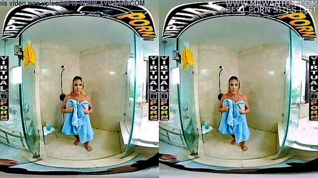 Robbin Banx - busty blonde milf seduces step son in shower and brings fantasy to life Bangbros Network