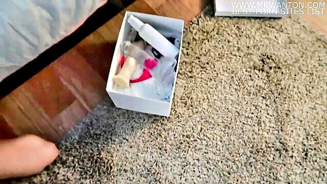 doggystyle, shaved, 18 year old - husband pleasures 18 year old wife in various positions with sex toys