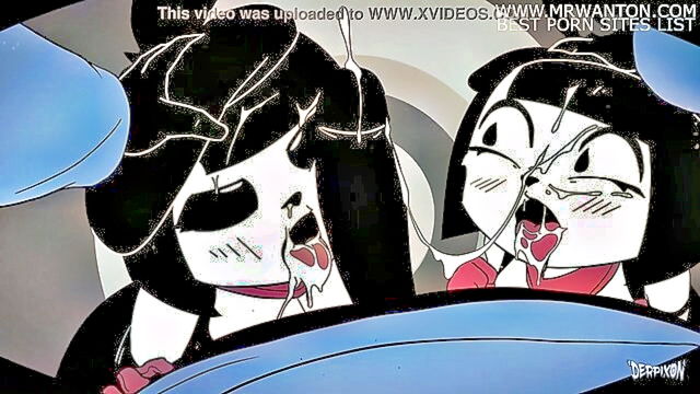 cartoon, hentai, threesome - steamy threesome action featuring animated creampie and blowjobs in mime and dash