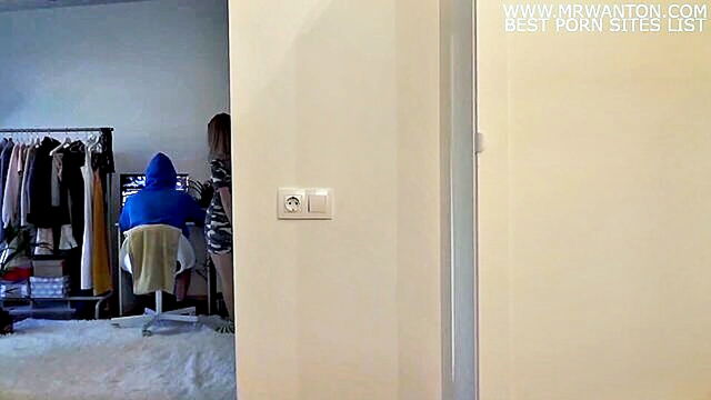 big dick, big butt, amateur - freshman girl engages in cheating with pizza delivery man while husband plays video game