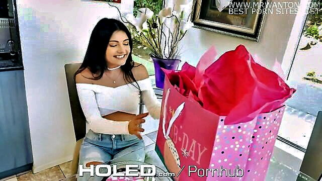 Adria Rae - huge load birthday gift inanaly gaping with adria rae Holed
