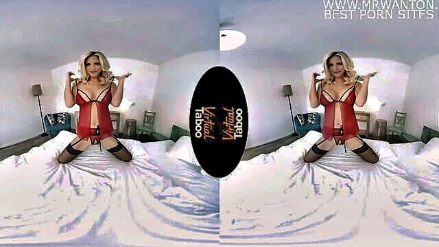 experience the thrill of taboo in visceral vr with a stunning blonde milf and her man : Virtual Taboo