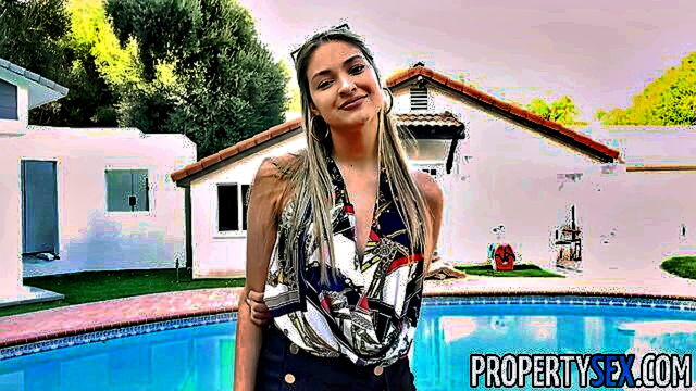 pov video of hot latina babe giving a blowjob to her real estate agent with bitcoin : Bang