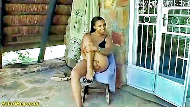 naturally endowed african teen enjoys outdoor doggy style with bbc : Safari Sex