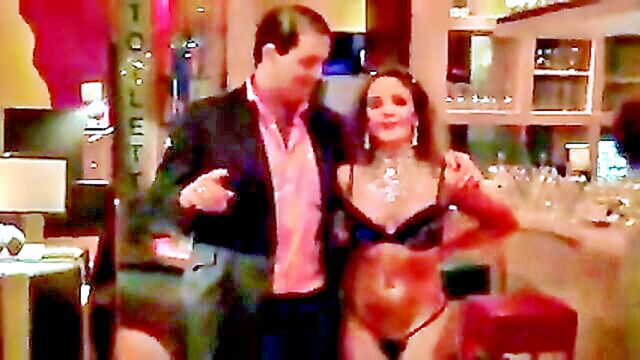 flashing, public nudity, milf - mature woman exposes herself in a public eating establishment causing a stir