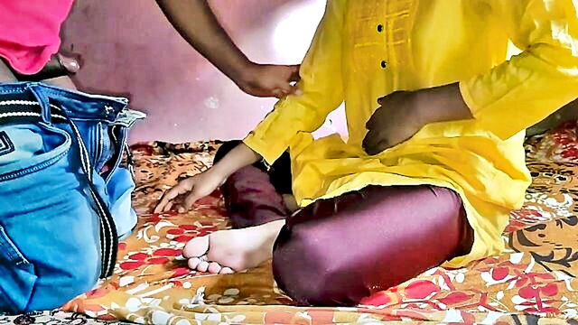 kissing and breast play between cowgirls in homemade video : Your Kavita Bhabhi
