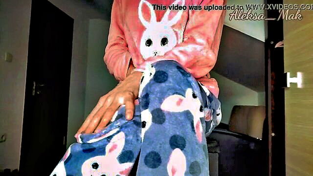 homemade, cum, real - teen in pajamas indulges in solo pleasure homemade video
