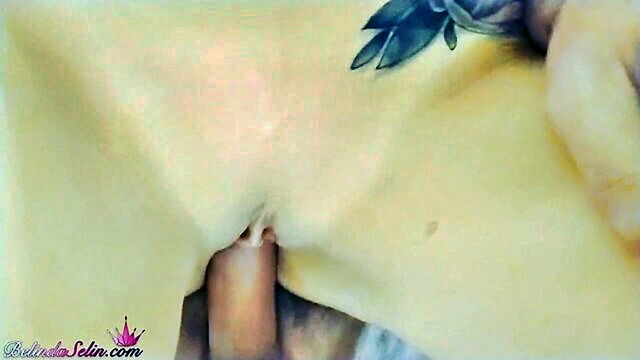 hardcore, babe, creampie - man has passionate sex with woman in the bathroom with creampie and cum inside